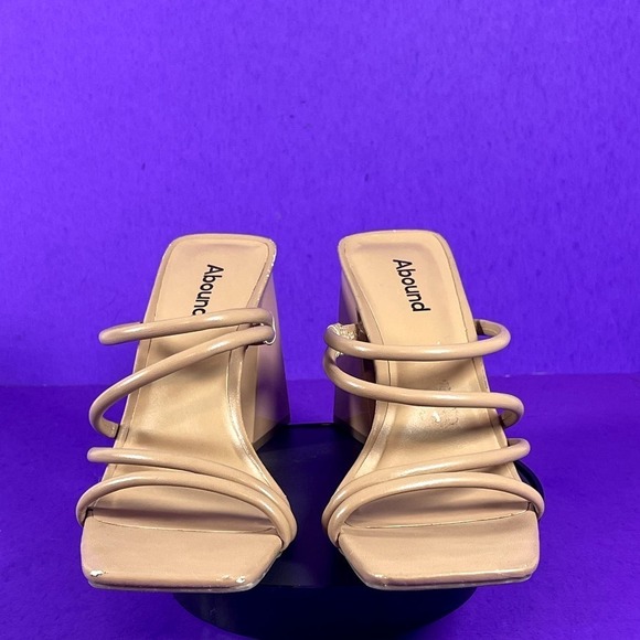 ABound Austyn Tan Mocha Strappy Block Heel Sandal Women's Shoe Size 8 - Picture 2 of 9
